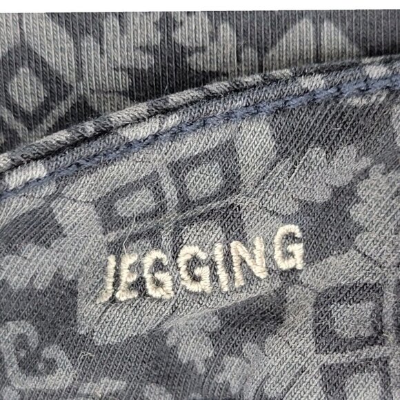 AMERICAN EAGLE Super Stretch Jegging Womens Sz 12 Fair Isle Print Blue Gray - Picture 5 of 12